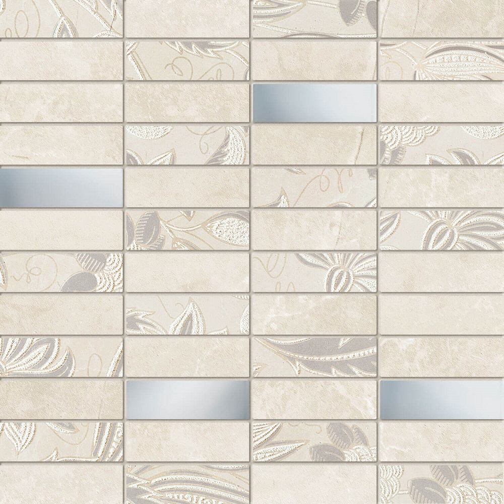 Мозаика Tubadzin Versus Biala, цвет бежевый, поверхность глянцевая, квадрат, 298x298