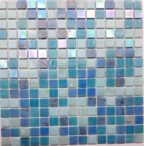 Мозаика JNJ Mosaic HG Mosaic TA554, цвет голубой, поверхность глянцевая, квадрат, 327x327