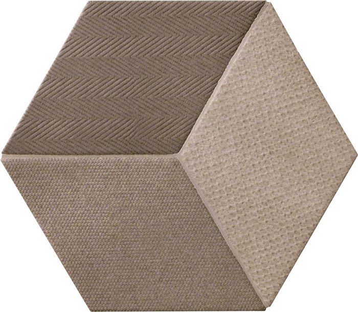 Керамическая плитка Mutina Tex Brown RETX03, цвет коричневый, поверхность матовая, прямоугольник, 115x200