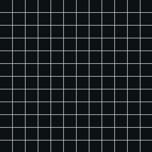 Мозаика Ce.Si Matt Nero Su Rete 2,5x2,5, цвет чёрный, поверхность матовая, квадрат, 300x300