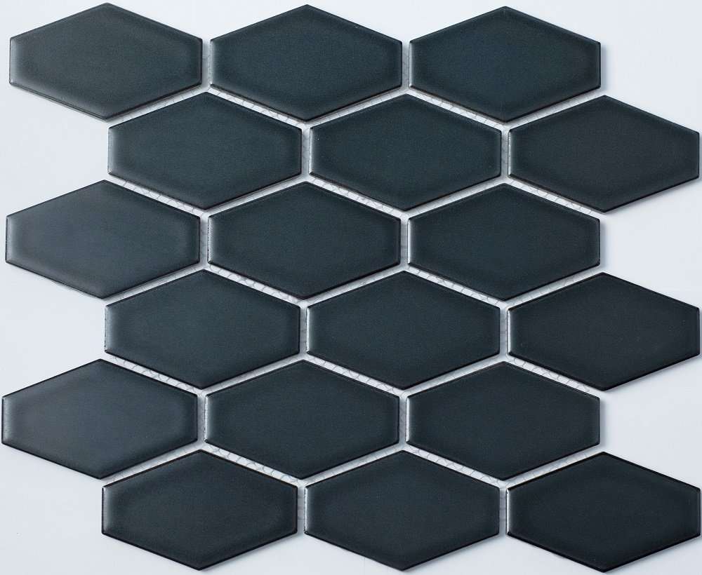 Мозаика NS Mosaic Rustic R-313, цвет чёрный, поверхность глянцевая, прямоугольник, 268x294
