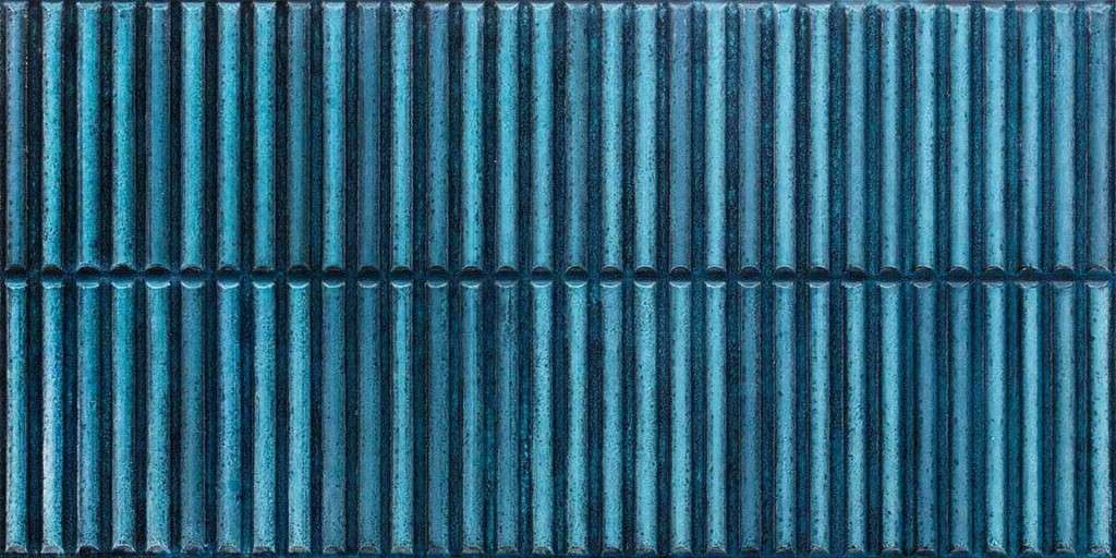 Керамогранит Piemme Homey Stripes Blue Glossy 5232, цвет синий, поверхность натуральная 3d (объёмная), прямоугольник, 300x600