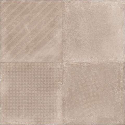 Декоративные элементы Ocean Ceramic Geo Brown Decor, цвет коричневый, поверхность матовая, квадрат, 600x600