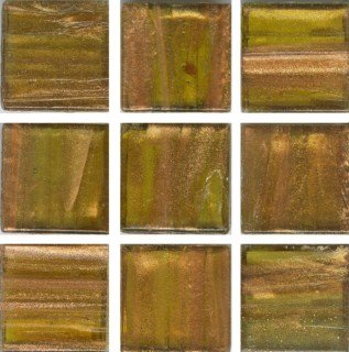 Мозаика Irida Space И20.134(6), цвет коричневый золотой, поверхность глянцевая, квадрат, 327x327