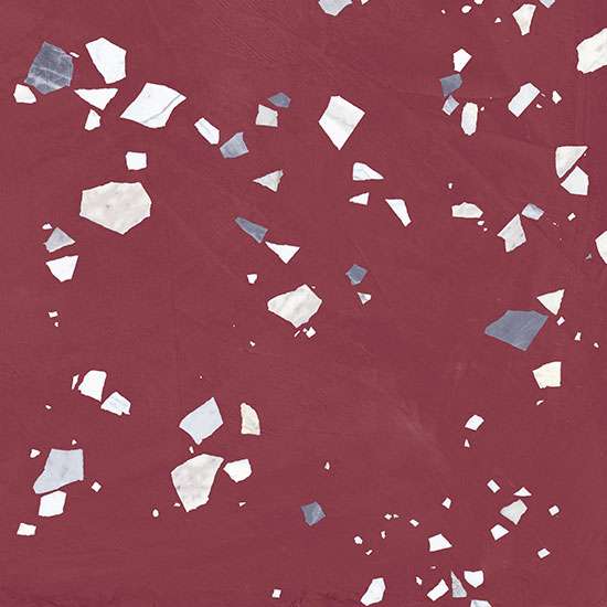 Керамогранит Fioranese Schegge Deco Porpora, цвет бордовый, поверхность матовая, квадрат, 900x900