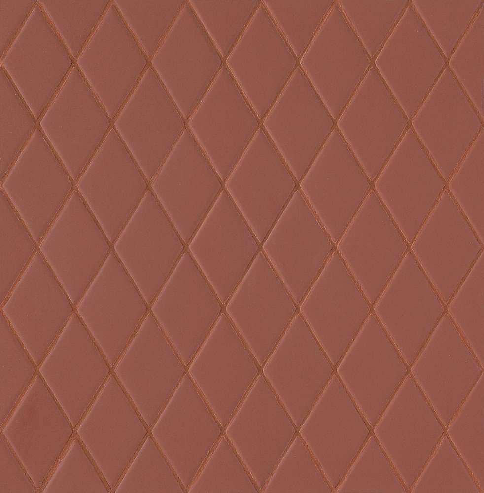 Мозаика Mutina Rombini Losange Red BORM15, цвет бордовый, поверхность матовая, квадрат, 275x275