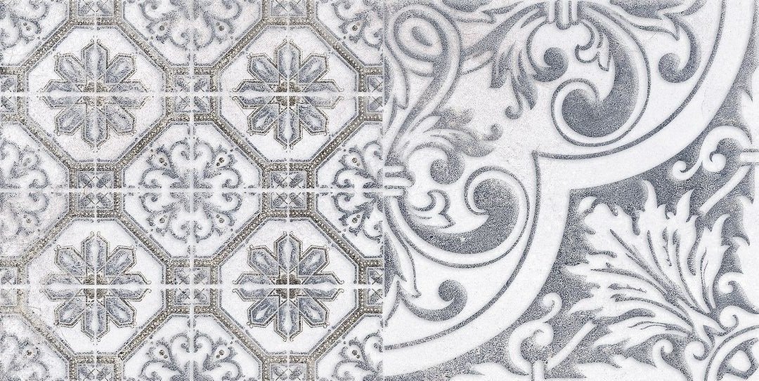 Декоративные элементы Lasselsberger Кампанилья 1641-0095, цвет серый, поверхность матовая, прямоугольник, 200x400