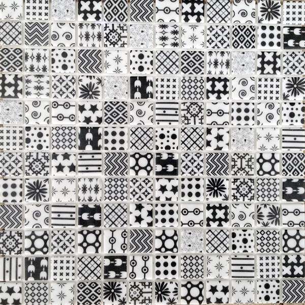 Мозаика Mosavit Graphic Moma, цвет чёрно-белый, поверхность матовая, квадрат, 316x316
