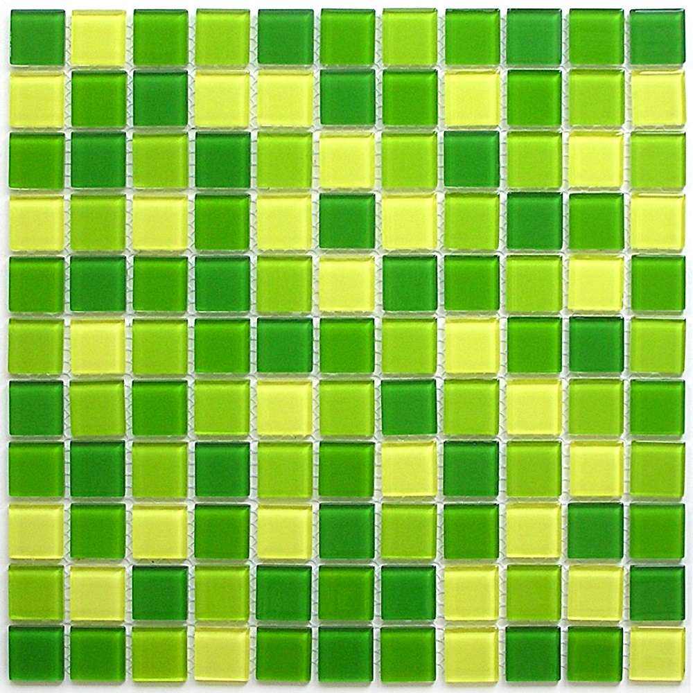 Мозаика Bonaparte Bonaparte Apple Mix, цвет зелёный, поверхность глянцевая, квадрат, 300x300