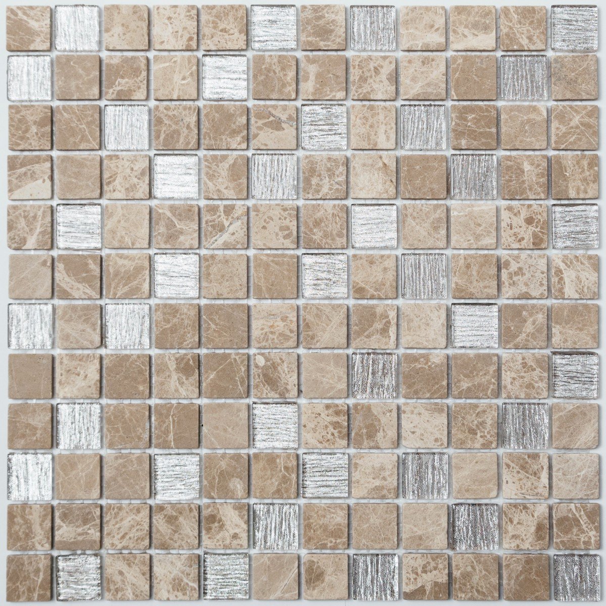 Мозаика NS Mosaic K-754, цвет серый коричневый, поверхность матовая, квадрат, 298x298
