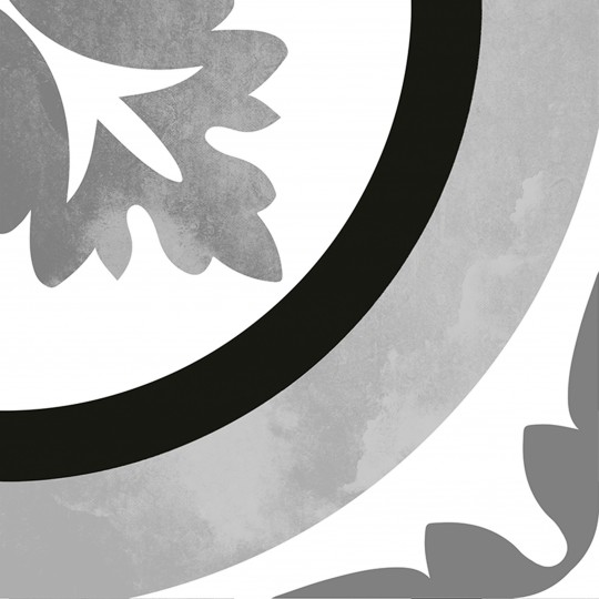 Керамогранит Dune Black&White Ornamental 187820, цвет чёрно-белый, поверхность матовая, квадрат, 200x200