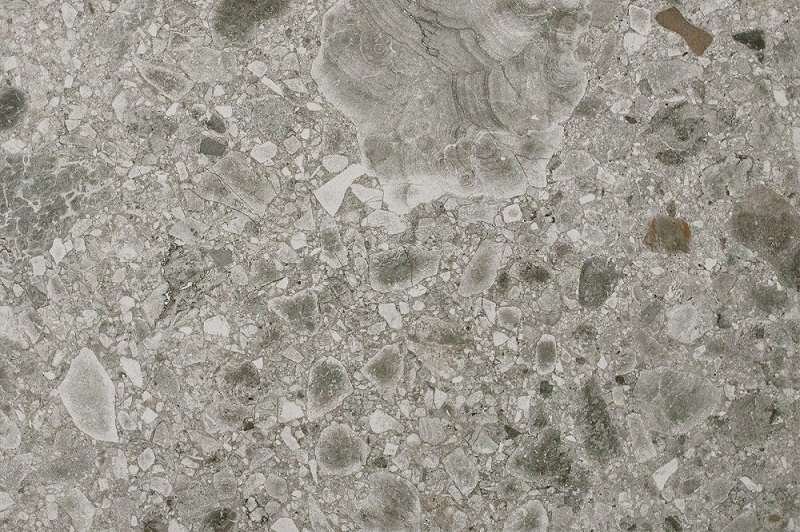 Широкоформатный керамогранит Inalco Iseo Gris Bush-Hammered 6mm, цвет серый, поверхность матовая, прямоугольник, 1500x3200