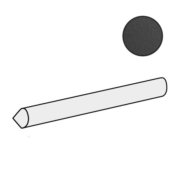 Бордюры Equipe Limit Jolly Noir 27539, цвет чёрный, поверхность глянцевая, прямоугольник, 12x200