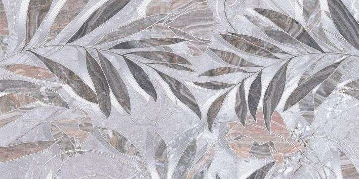 Декоративные элементы Нефрит керамика Барбадос Декор 2 07-00-5-18-00-06-1421, цвет серый, поверхность матовая, прямоугольник, 300x600