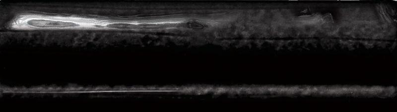 Бордюры El Barco Mold. Negro Brillo, цвет чёрный, поверхность глазурованная, прямоугольник, 40x150