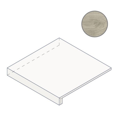 Ступени Fap Fapnest Silver Angolo Scalino Sx Matt fOCJ, цвет серый, поверхность матовая, квадрат, 200x200