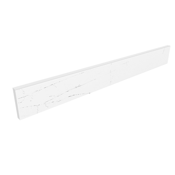 Бордюры Estima Vision White VS01 Полированный 7x60 34465, цвет белый, поверхность полированная, прямоугольник, 70x600