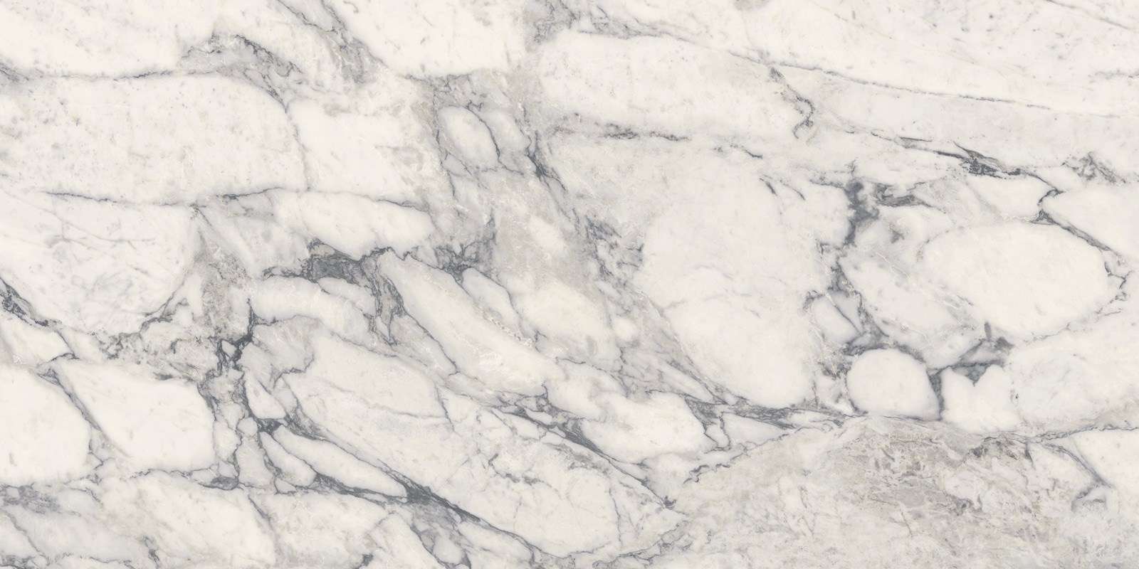 Широкоформатный керамогранит Marazzi Italy Grande Marble Look Calacatta Extra Lux M1JS, цвет белый, поверхность полированная, прямоугольник, 1200x2400