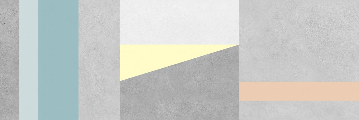 Декоративные элементы Laparet Cement Плитка настенная серый узор, цвет серый оранжевый жёлтый зелёный, поверхность матовая, прямоугольник, 250x750
