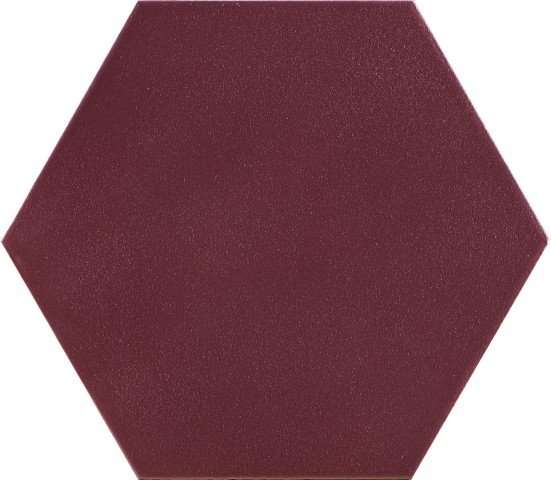 Керамогранит Pamesa Mayfair Grana Compacglass, цвет бордовый, поверхность сатинированная, шестиугольник, 198x228