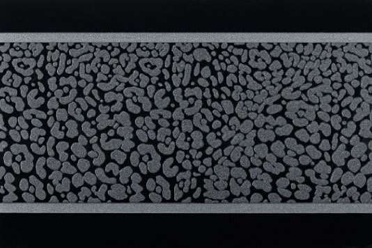 Бордюры Petracers Gran Gala Listello Leopardo A Nero, цвет чёрный, поверхность глянцевая, прямоугольник, 210x315