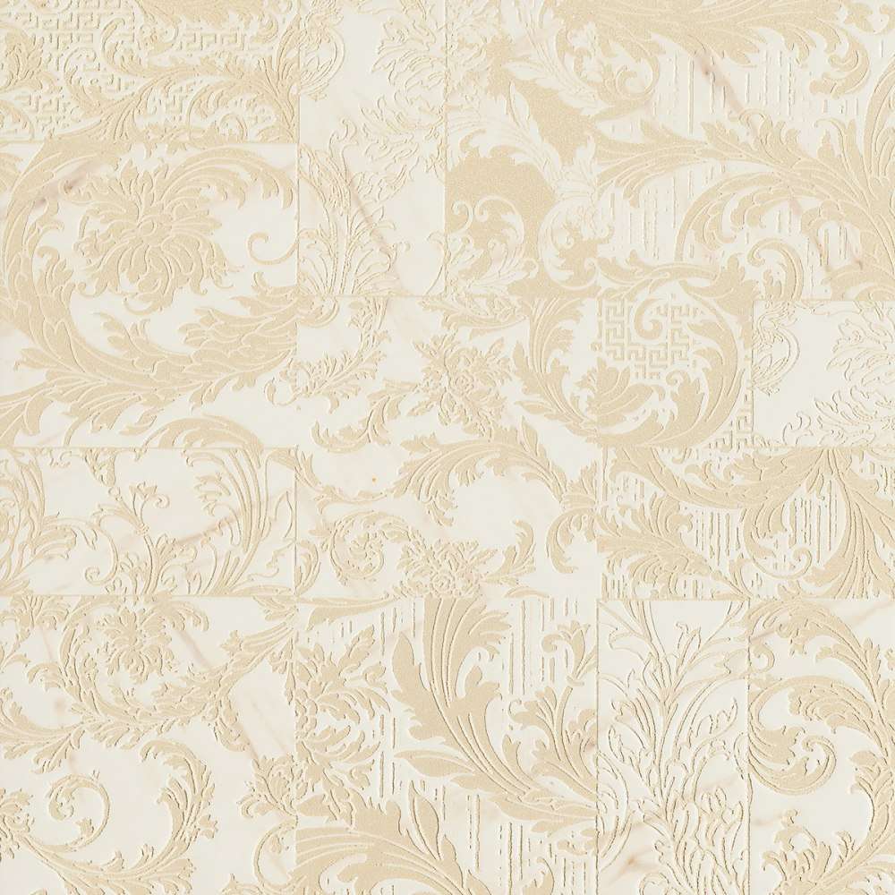 Декоративные элементы Versace Marble Modulo Patchwork Bianco 240711, цвет белый, поверхность лаппатированная, квадрат, 585x585