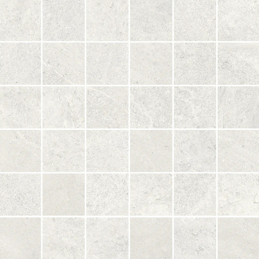 Мозаика Sant Agostino Bergstone Mosaico Light CSAMBELI30, цвет белый, поверхность натуральная, квадрат, 300x300