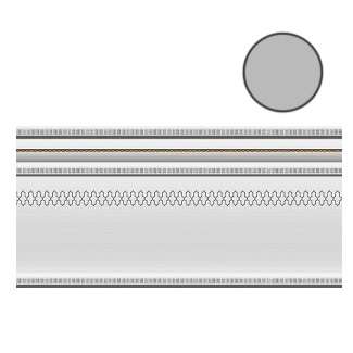 Бордюры Heralgi Garden Zocalo Classic Gris, цвет серый, поверхность глянцевая, прямоугольник, 150x300