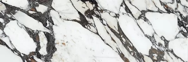 Широкоформатный керамогранит Staro Slab Calacatta Suprime Polished, цвет чёрно-белый, поверхность полированная, прямоугольник, 800x2400
