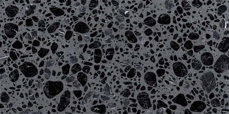 Керамогранит Ergon Medley Dark Grey Pop EH9T, цвет чёрный, поверхность матовая, прямоугольник, 300x600