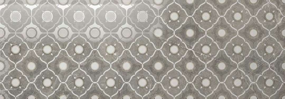 Декоративные элементы Panaria Trilogy Jewel Sandy Grey PBFTYJ3, цвет серый, поверхность глянцевая, прямоугольник, 350x1000