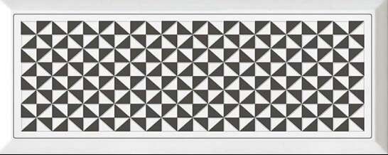 Керамическая плитка Vives Gran Mugat Cross Grafito, цвет чёрно-белый, поверхность матовая, прямоугольник, 200x500