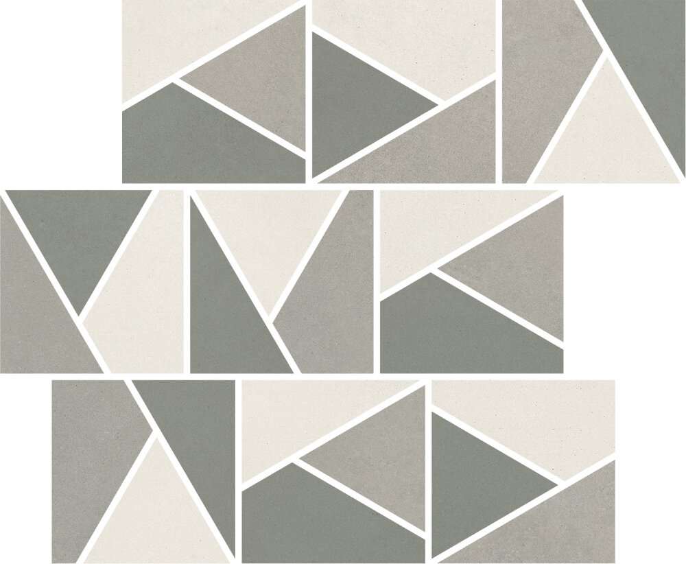 Мозаика Impronta Nuances Mos.Triangoli Mix Freddo 1 NU00MTGF1, цвет разноцветный, поверхность матовая, прямоугольник, 300x300