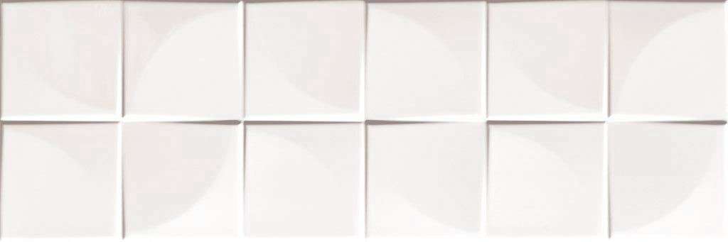 Керамическая плитка Ceramika Konskie Sweet Home Quadra White Glossy Rett, цвет белый, поверхность глянцевая, прямоугольник, 250x750