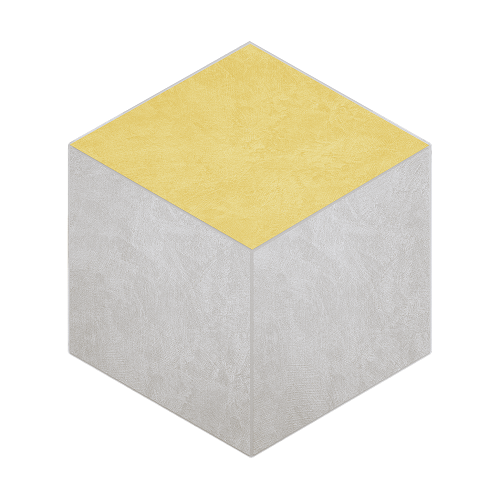 Мозаика Ametis By Estima Spectrum Milky White SR00/SR04 Cube Неполированный 29x25x10 39081, цвет серый жёлтый, поверхность матовая, шестиугольник, 250x290