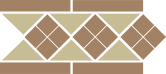 Бордюры Topcer Octagon Border LISBON-1 with 1 Strip, цвет бежевый, поверхность матовая, прямоугольник, 280x150