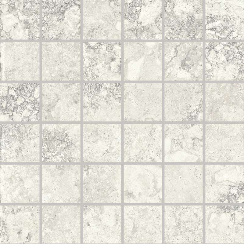 Мозаика Provenza Unique Travertine Mosaico 5X5 Ancient White Naturale EJE0, цвет белый, поверхность натуральная, квадрат, 300x300
