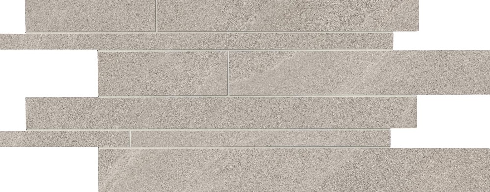 Мозаика Ergon Stone Project Listelli Sfalsati Controfalda Mix Nat-Lap Greige E39S, цвет серый, поверхность натуральная, прямоугольник, 300x600