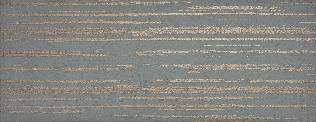 Керамическая плитка La Platera Goldstone Teal Lines, цвет синий, поверхность матовая, прямоугольник, 350x900