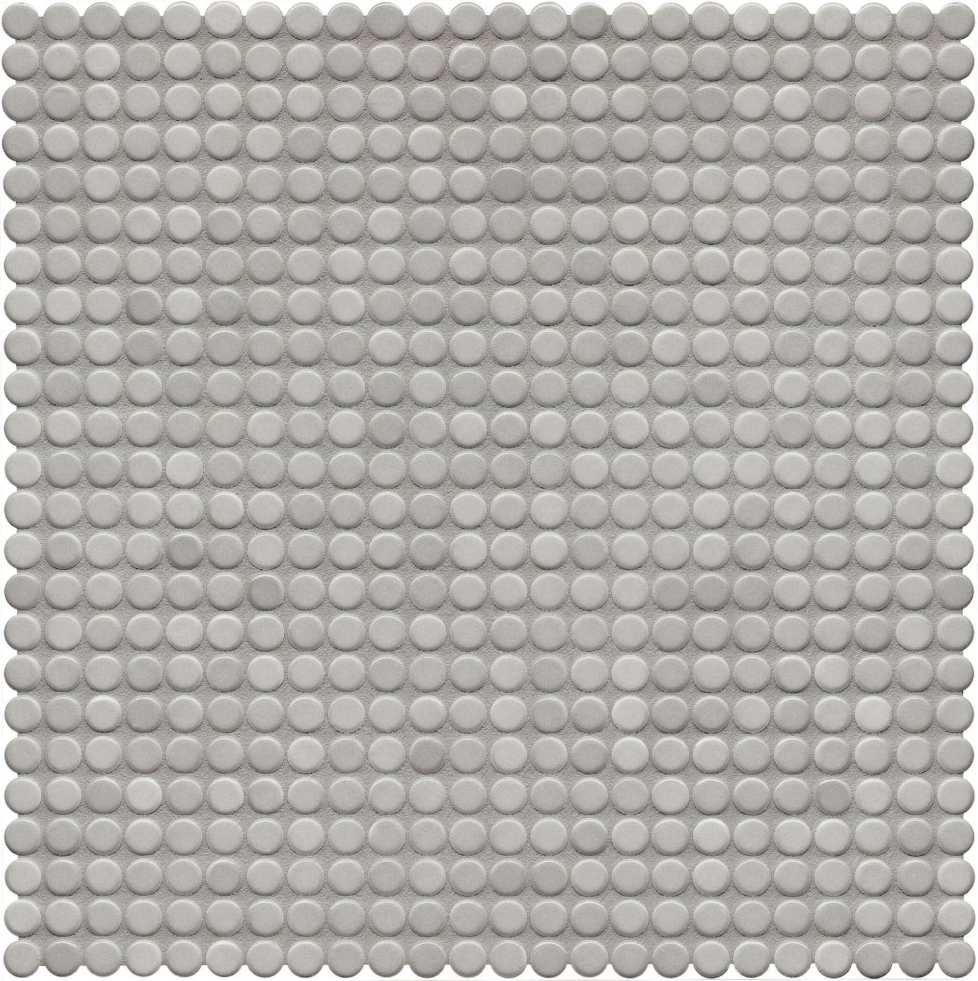 Мозаика Jasba Loop Diamantgr Hell 40004H-44, цвет серый, поверхность глянцевая, круг и овал, 316x316