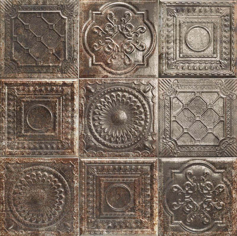Керамическая плитка Mainzu Rusty Nero, цвет коричневый, поверхность глянцевая, квадрат, 200x200