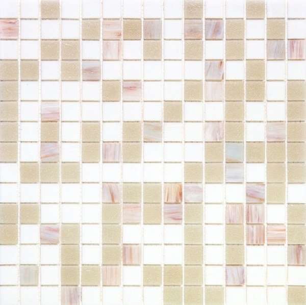 Мозаика Alma Mosaic Смеси 20 Geneve(m) CN/223(m), цвет белый бежевый розовый, поверхность глянцевая, квадрат, 327x327