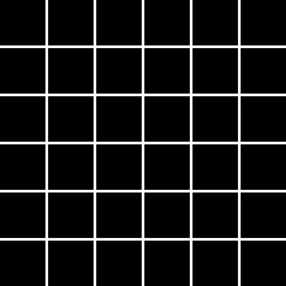Мозаика Paradyz Albir Nero Mozaika (4,8x4,8), цвет чёрный, поверхность матовая, квадрат, 298x298