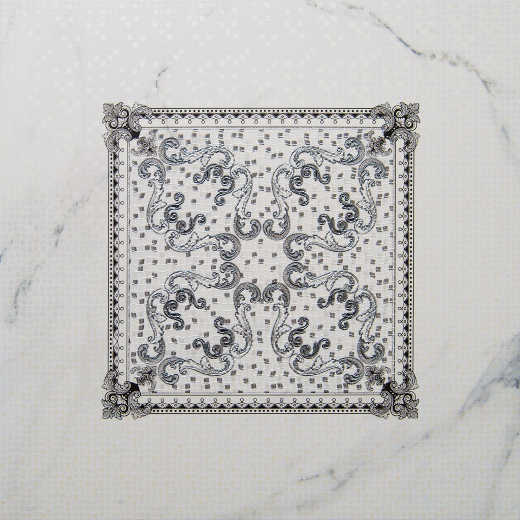 Декоративные элементы Mapisa Decor Carpet Carrara Grey, цвет серый, поверхность полированная, квадрат, 590x590