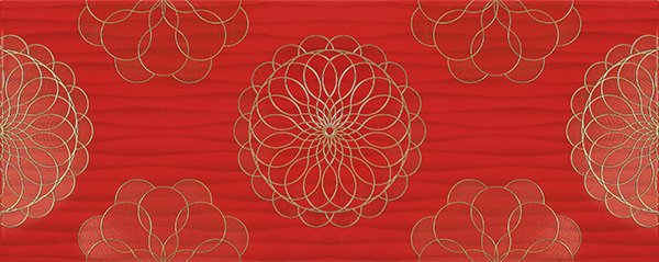 Декоративные элементы Mapisa Decor Royal Suite Sunflower Red, цвет красный, поверхность глянцевая, прямоугольник, 202x504