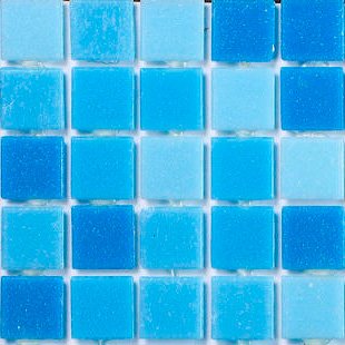 Мозаика JNJ Mosaic Интерьерные Cмеси 200x200 Deep Blue, цвет голубой, поверхность глянцевая, квадрат, 200x200