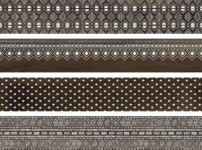 Декоративные элементы Kerama Marazzi Про Вуд коричневый декорированный обрезной DL550400R, цвет коричневый, поверхность матовая, прямоугольник, 300x1790