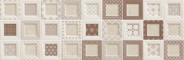 Декоративные элементы Dual Gres Arles Decor Frame, цвет коричневый бежевый, поверхность глянцевая, прямоугольник, 320x960