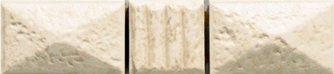 Бордюры Cinca Forum White Piramide C 0450/310, цвет бежевый, поверхность матовая, прямоугольник, 35x160