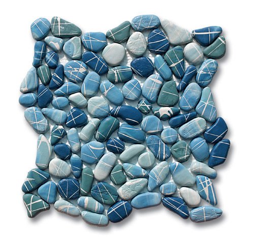 Мозаика Ker-av I Sassi di Sassuolo Giareina Acquamare KER-7802, цвет синий, поверхность матовая, квадрат, 300x300